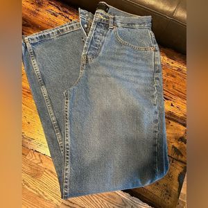 Asos design straight leg jeans in blue size 25/30